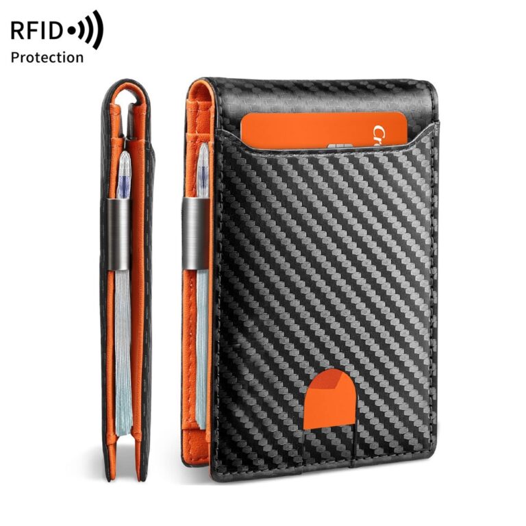 Carteiras Fibra De Carbono Porta-Cartões Masculin