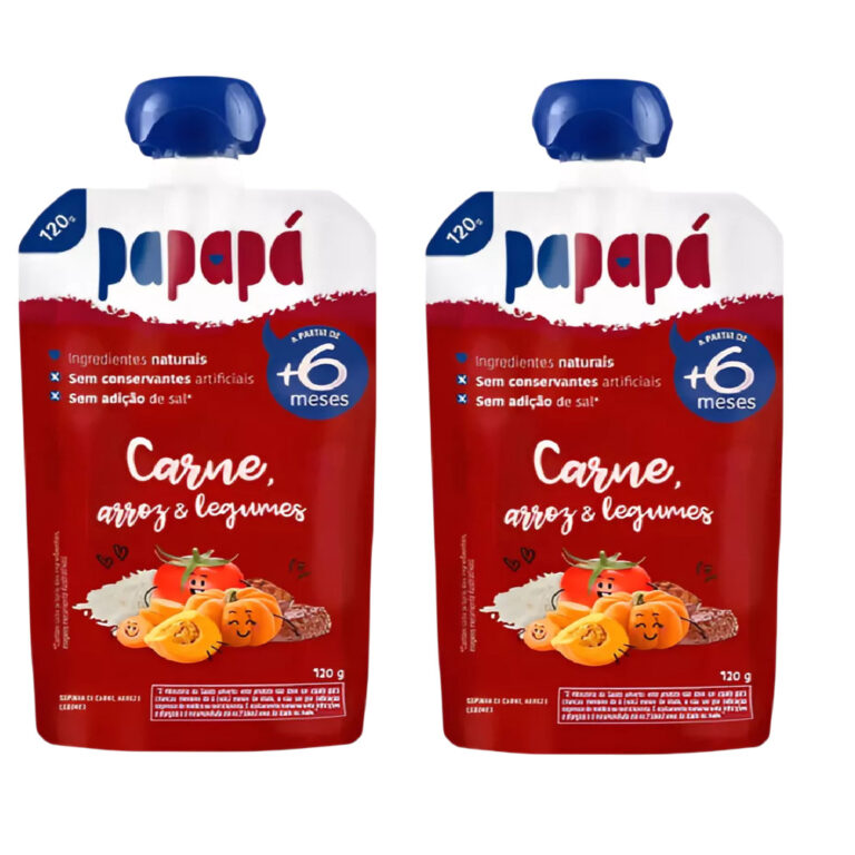 Kit 2x Papinha De Carne, Arroz E Legumes Papapá 1