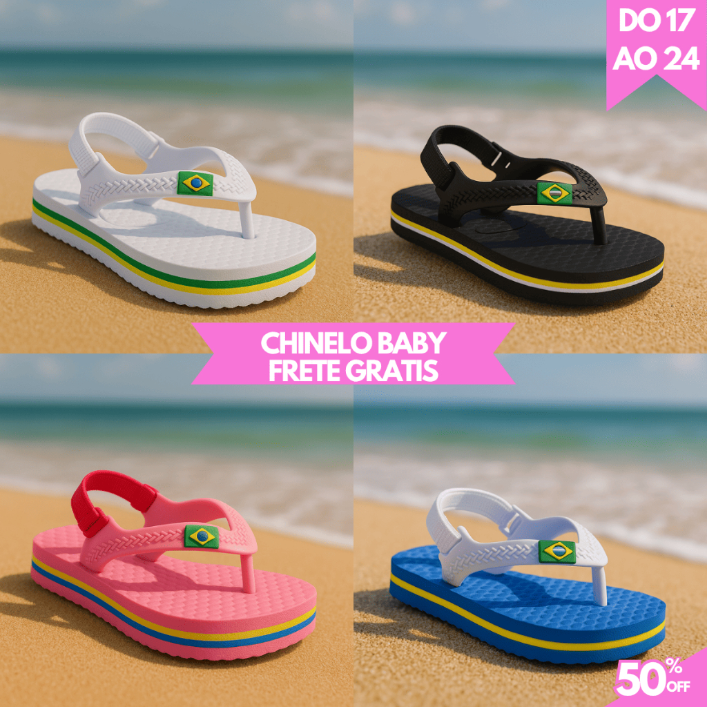 Chinelo e Sandália para Bebê Menino e Menina Confortável e Macio Promoção