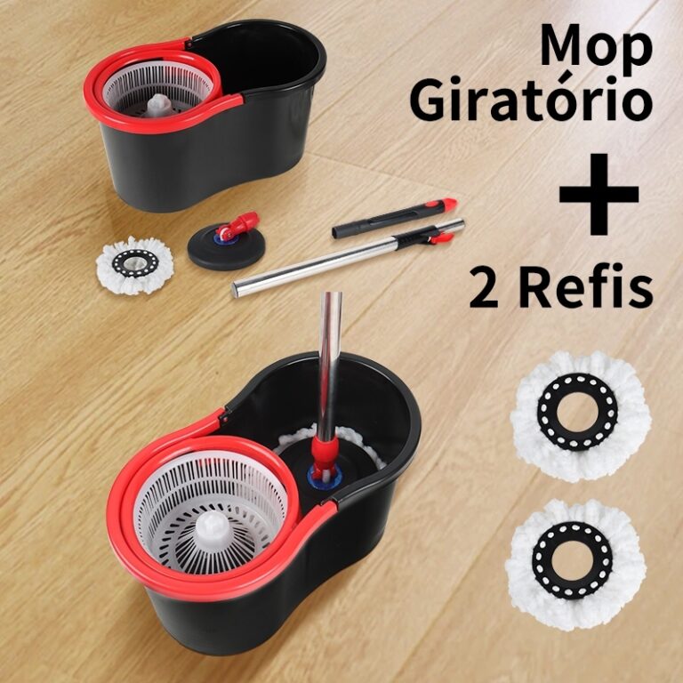 Mop Cleaner Profissional 2 Refis Cesto Giratório 