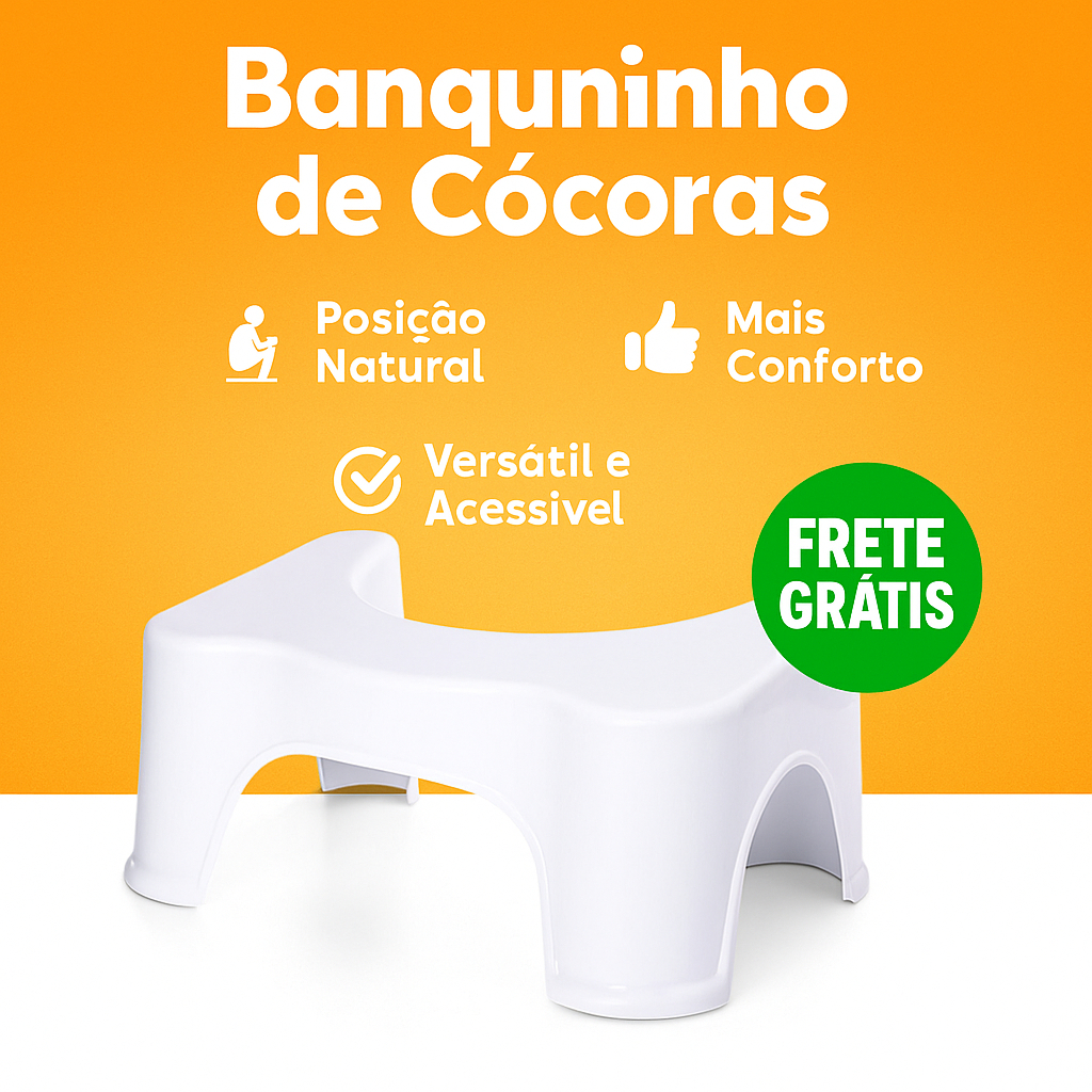 Banquinho De Cócoras Apoio De Pé Vaso Sanitário Banheiro