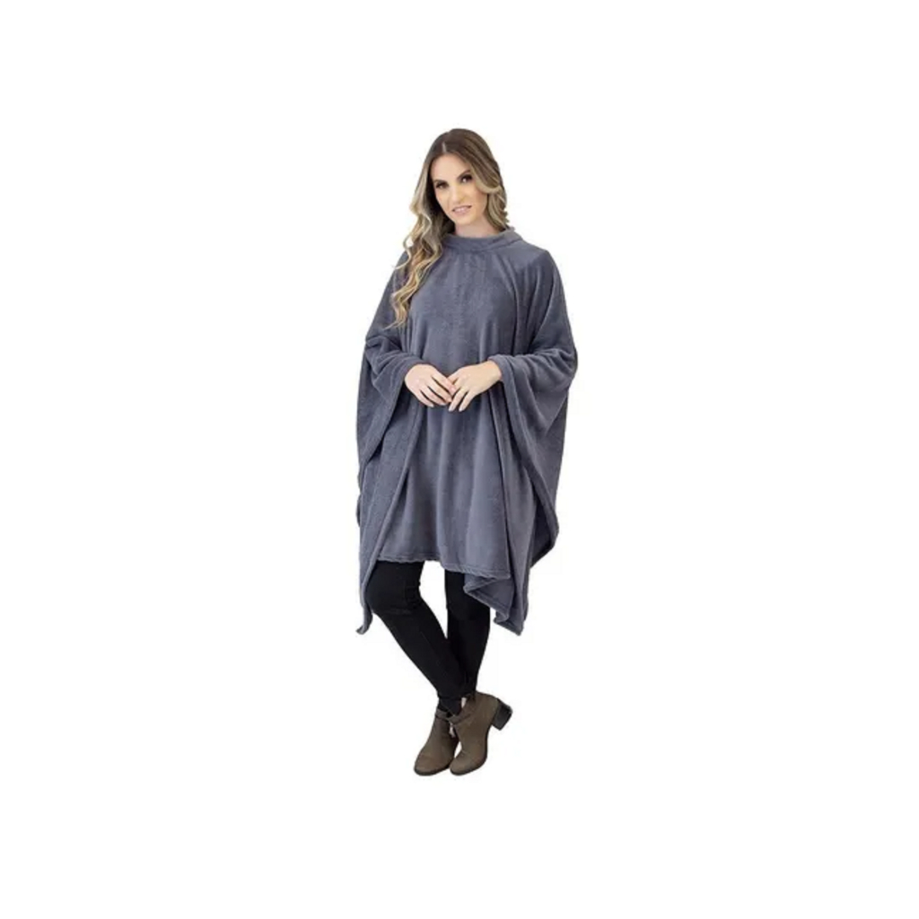 Poncho De Manta Soft Fleece Plush Quente Microfibra
