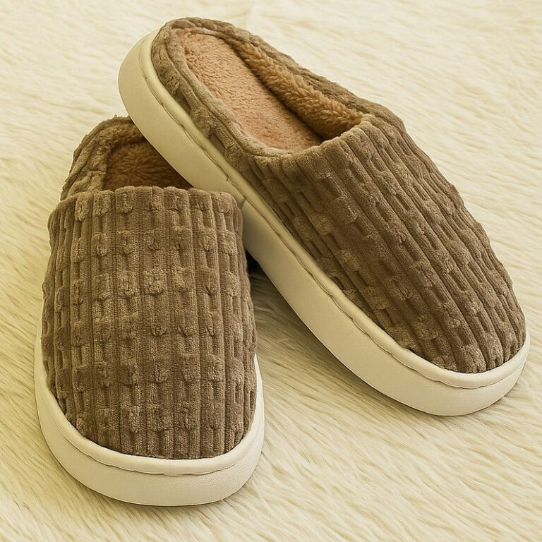 Pantufa Chinelo de Inverno Com Solado em Borracha 