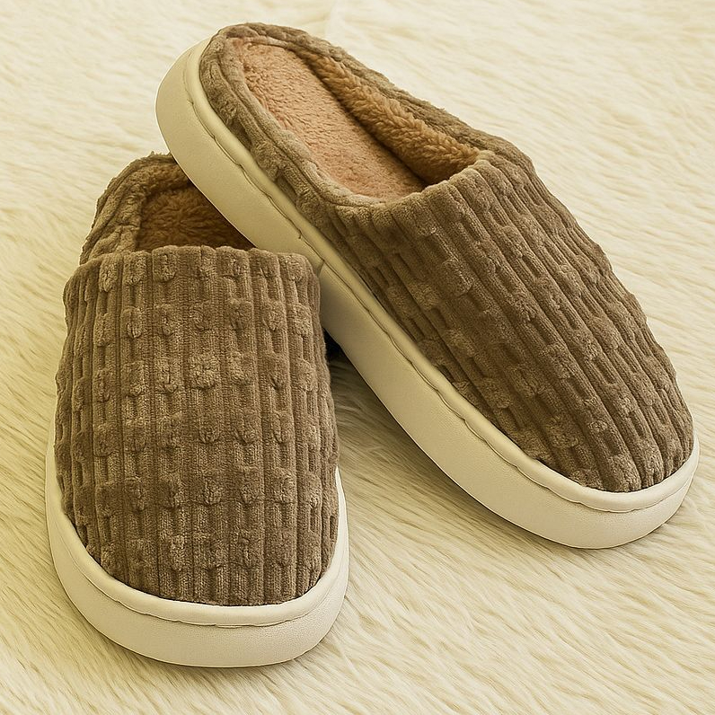 Pantufa Chinelo de Inverno Com Solado em Borracha Antiderrapante QF-126