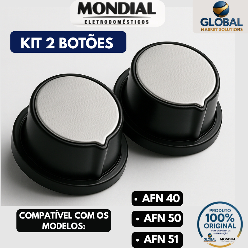 Botão Air Fryer Mondial Timer e Temperatura AFN40 AFN50 AFN51 Compatível com Modelos de 4L e 5L