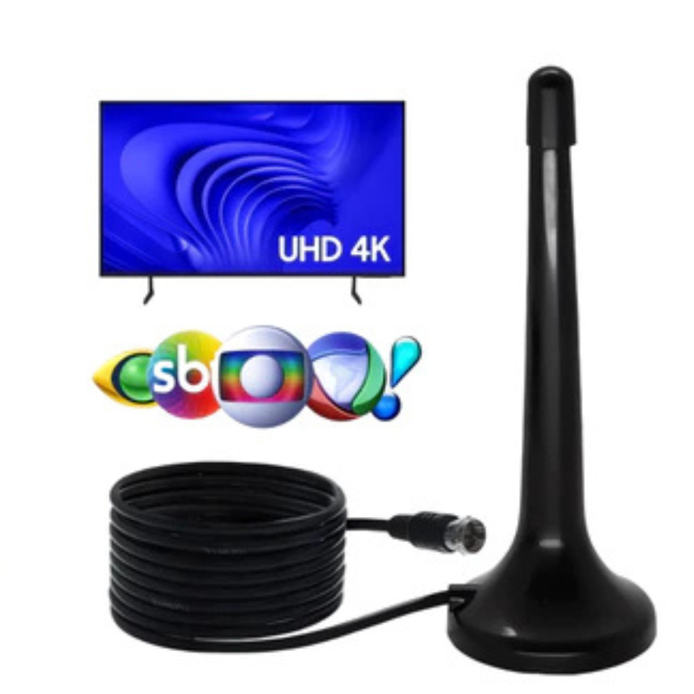 Antena 5 Metros Digital Interna Externa Full Hdtv 4K Cabo Grande antena digital para tv e conversor