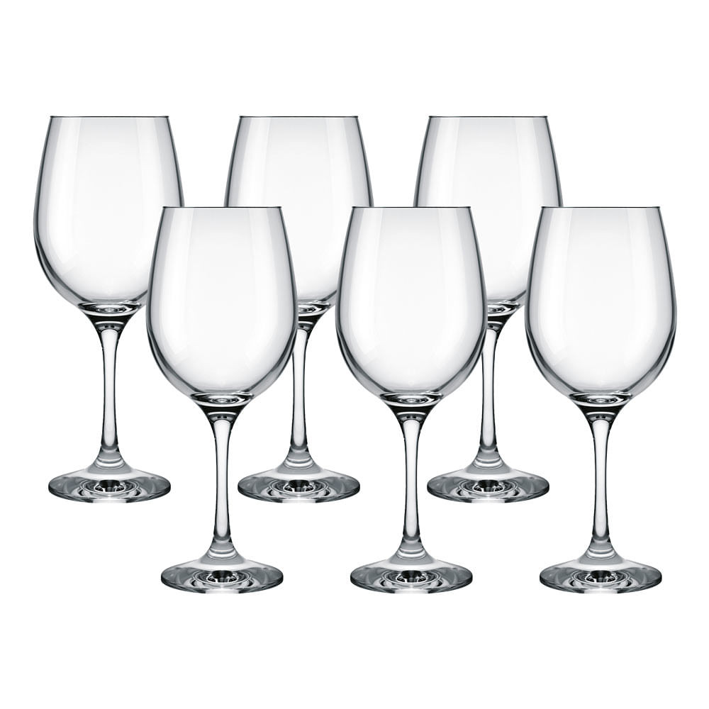 Jogo de Taças para Vinho Nadir Barone 490ml 6 Peças