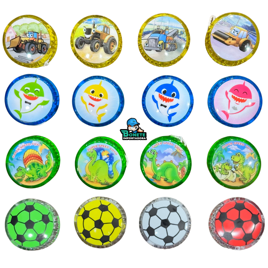 Kit com 12 Yoyo Profissional com led brinquedo divertido (ioio,yo-yo)