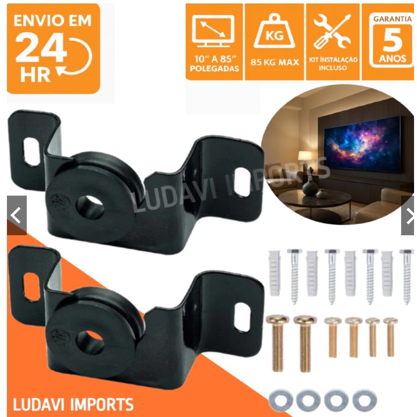 Suporte Para TV Universal Fixo Smart LED LCD 4K Parede Painel 32 42 43 50 55 60 75 81 100 Polegadas