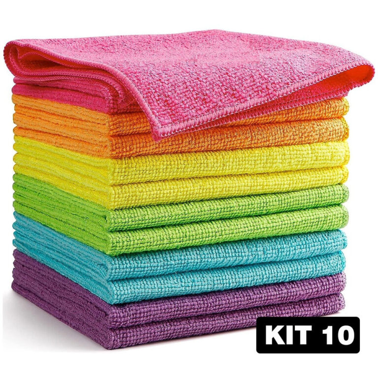 Kit 10 Panos De Limpeza Microfibra alta absorção