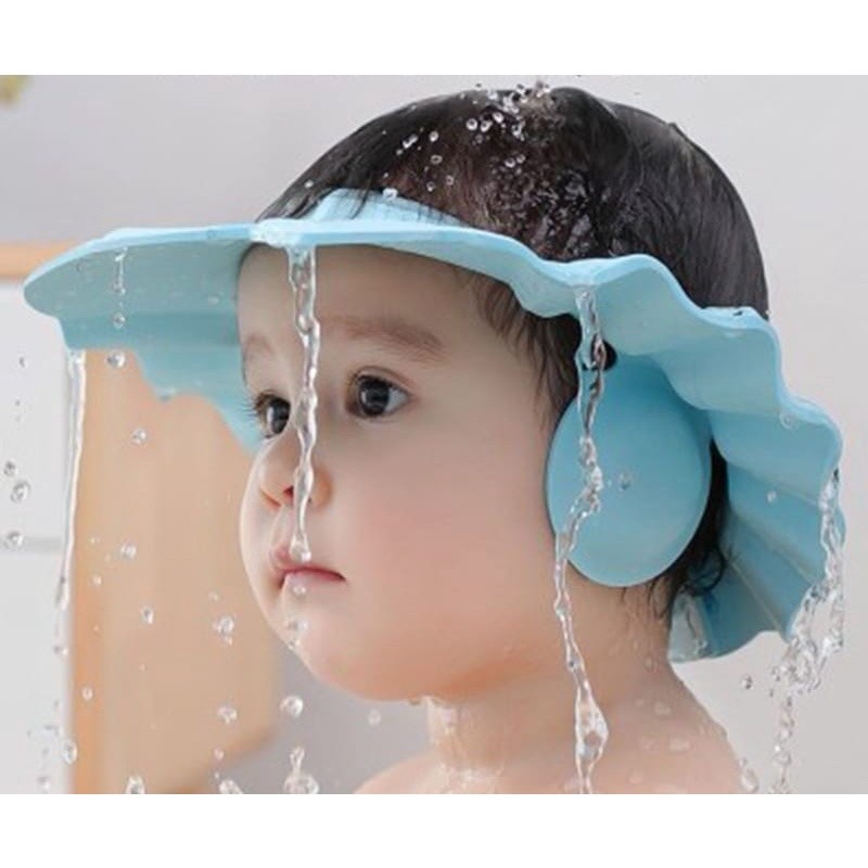 Chapéu/boné De Viseira Ajustável Para Proteção De Banho Bebê