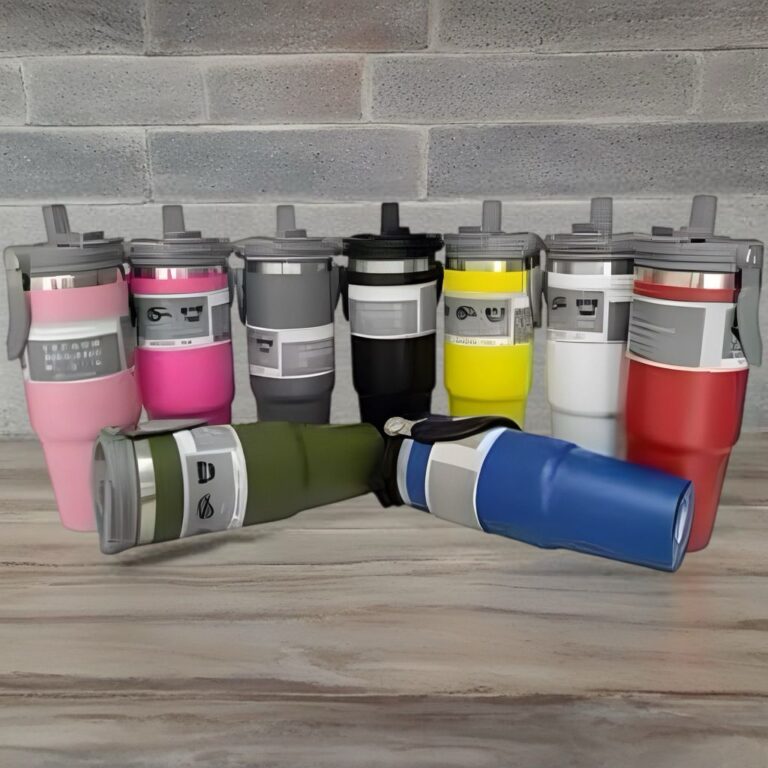 Copo Térmico Aço Inox com canudo. parede dupla a