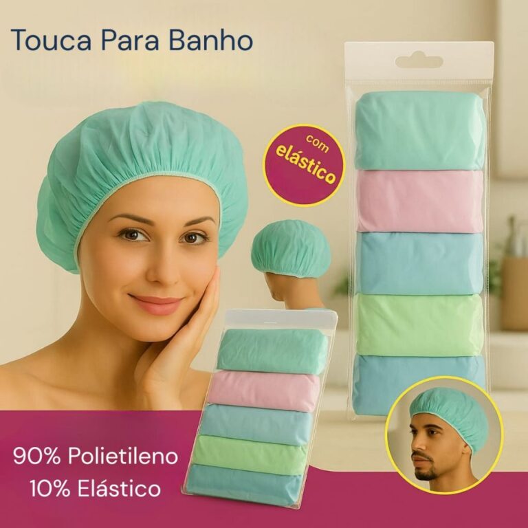 Toucas de Banho com Elástico Não Rasga Fácil Im