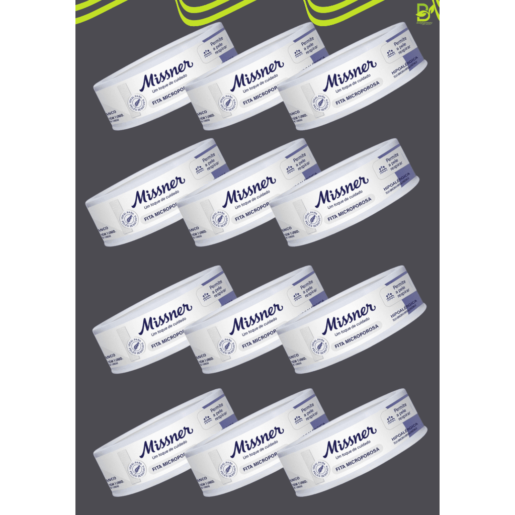 Fita Microporosa Branca 1.2cm X 10m Hipoalergênica C12un