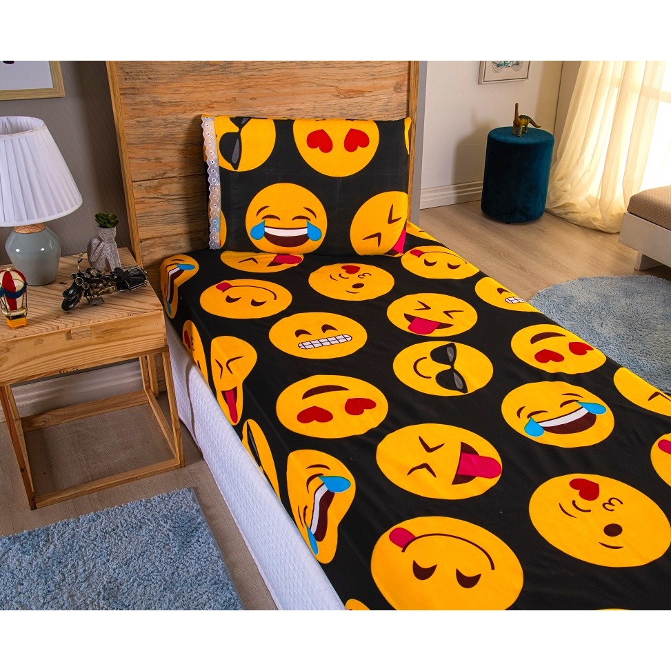 Jogo de Lençol Solteiro 02 Peças Com Elástico Estampas Infantis