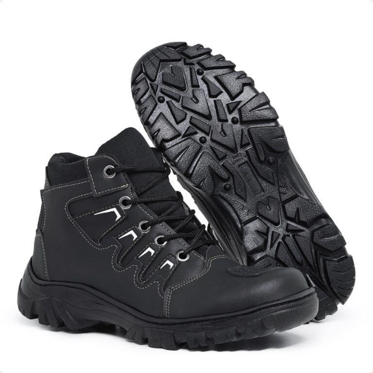 Bota Coturno Masculino Motociclista Militar Cano M