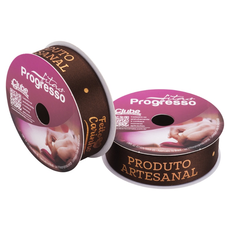 Fita de Cetim Linha Produto Artesanal Feito com Carinho – Cor 773 – 22mm – 10 metros – Progresso