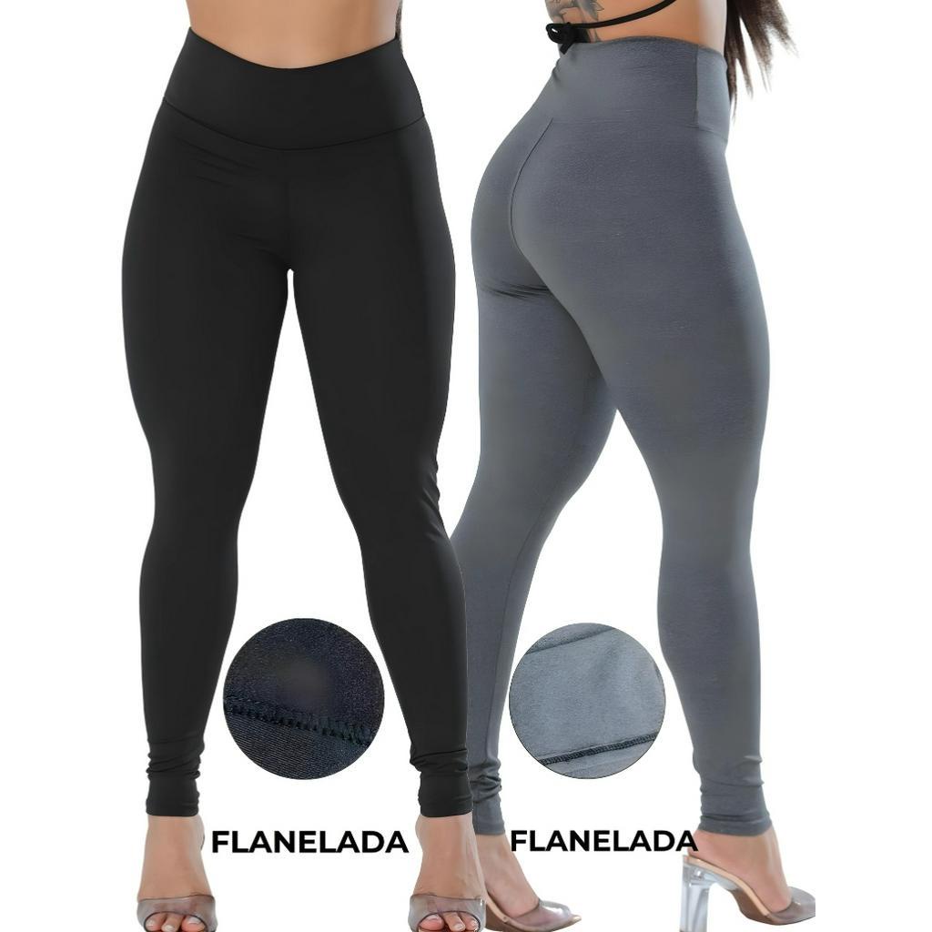 Legging Flanelada Pelúciado Costura Reforçada  Calça Térmica de Alta Qualidade Zero de Transparência