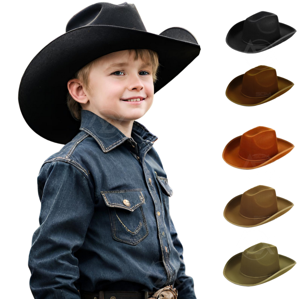 Chapéu Country Infantil Rodeio Festa Junina Cowboy Peão