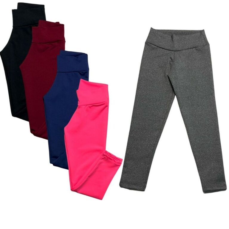 Calça Legging Suplex Moda Infantil Lisa Confortá
