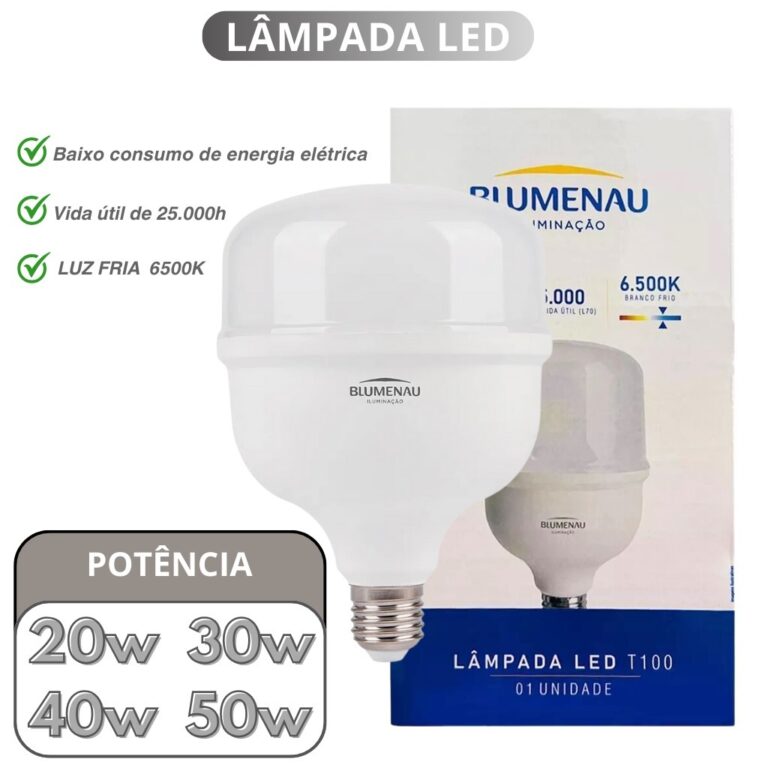 Lâmpada Led Bulbo Branco Frio 6500k