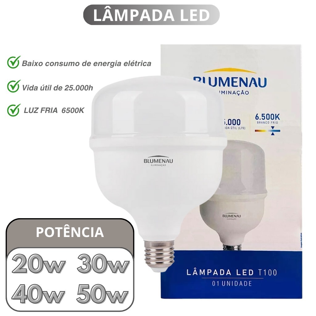 Lâmpada Led Bulbo Branco Frio 6500k