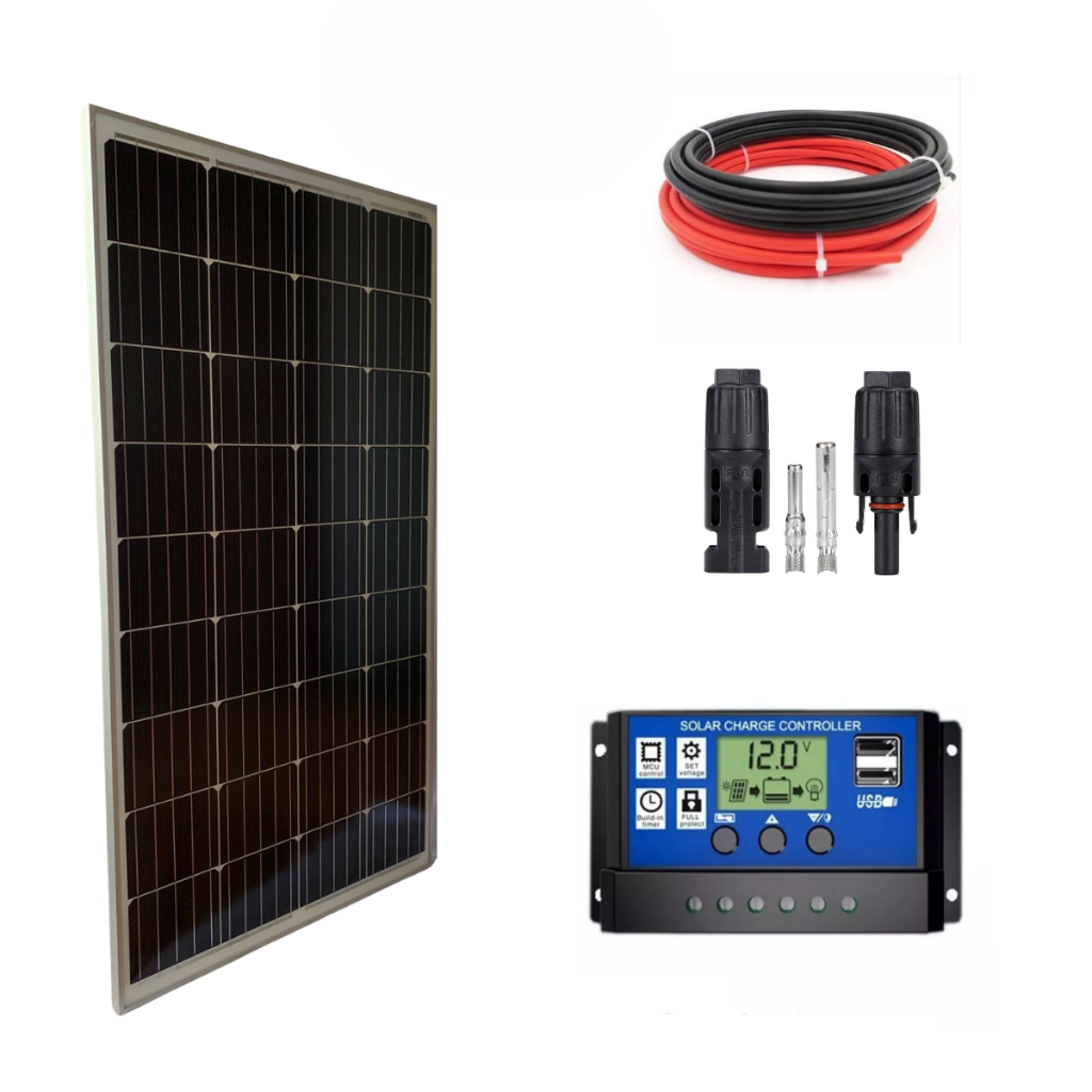 Kit Placa 155w Painel Energia solar Fotovoltaica + Controlador 30a