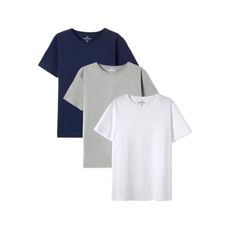 Kit Com 3 Camisetas Básica Infantil Unissex Manga