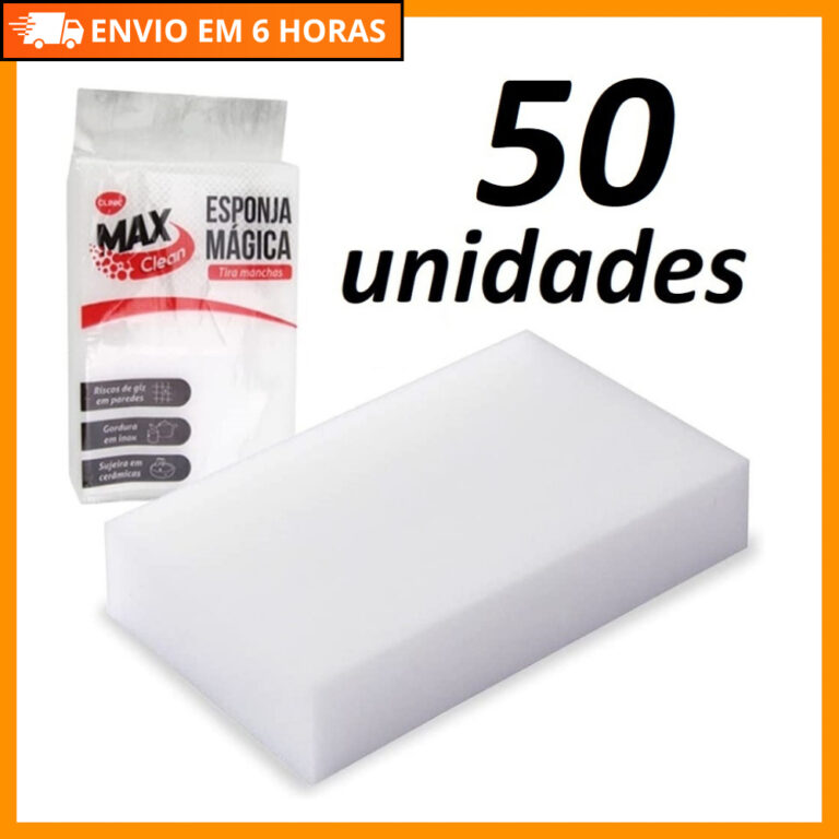Kit Esponjas Mágica Bucha Melamina Tira Mancha Or