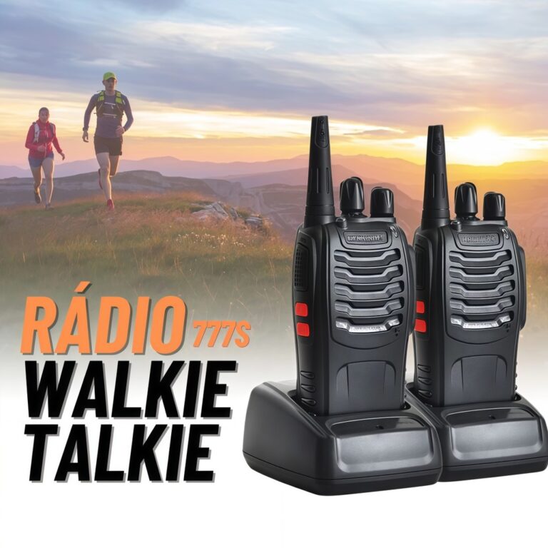 Kit 2 Rádio Comunicador Walk Talk Baofeng 777s co