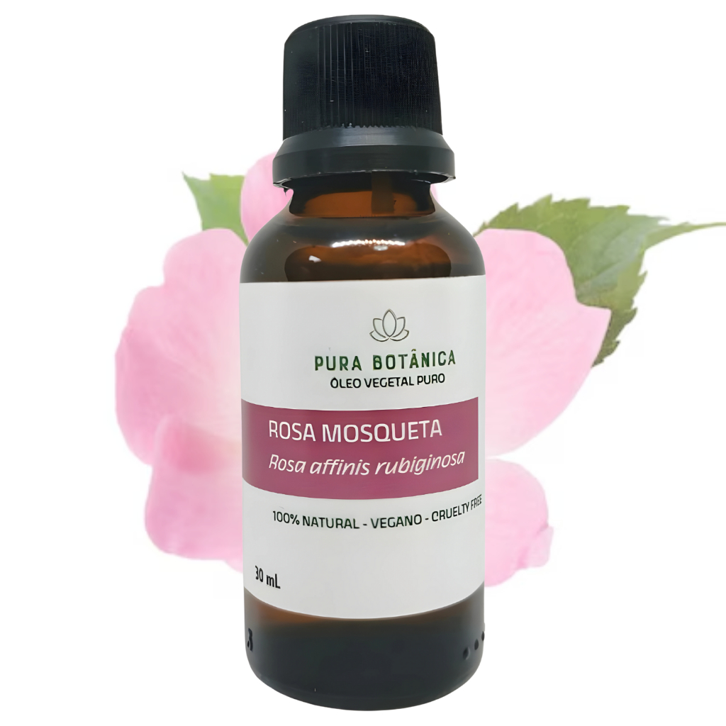 Óleo de Rosa Mosqueta (Rosa rubiginosa) | 100% Puro | Clareia Manchas, Estrias e Cicatrizes | 30 mL