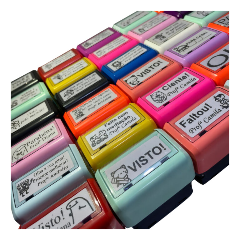Kit 5 Carimbos Personalizados Para Professores Aut