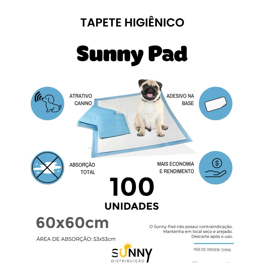 100 Tapetes higiênicos para pets 60cmx60cm fralda