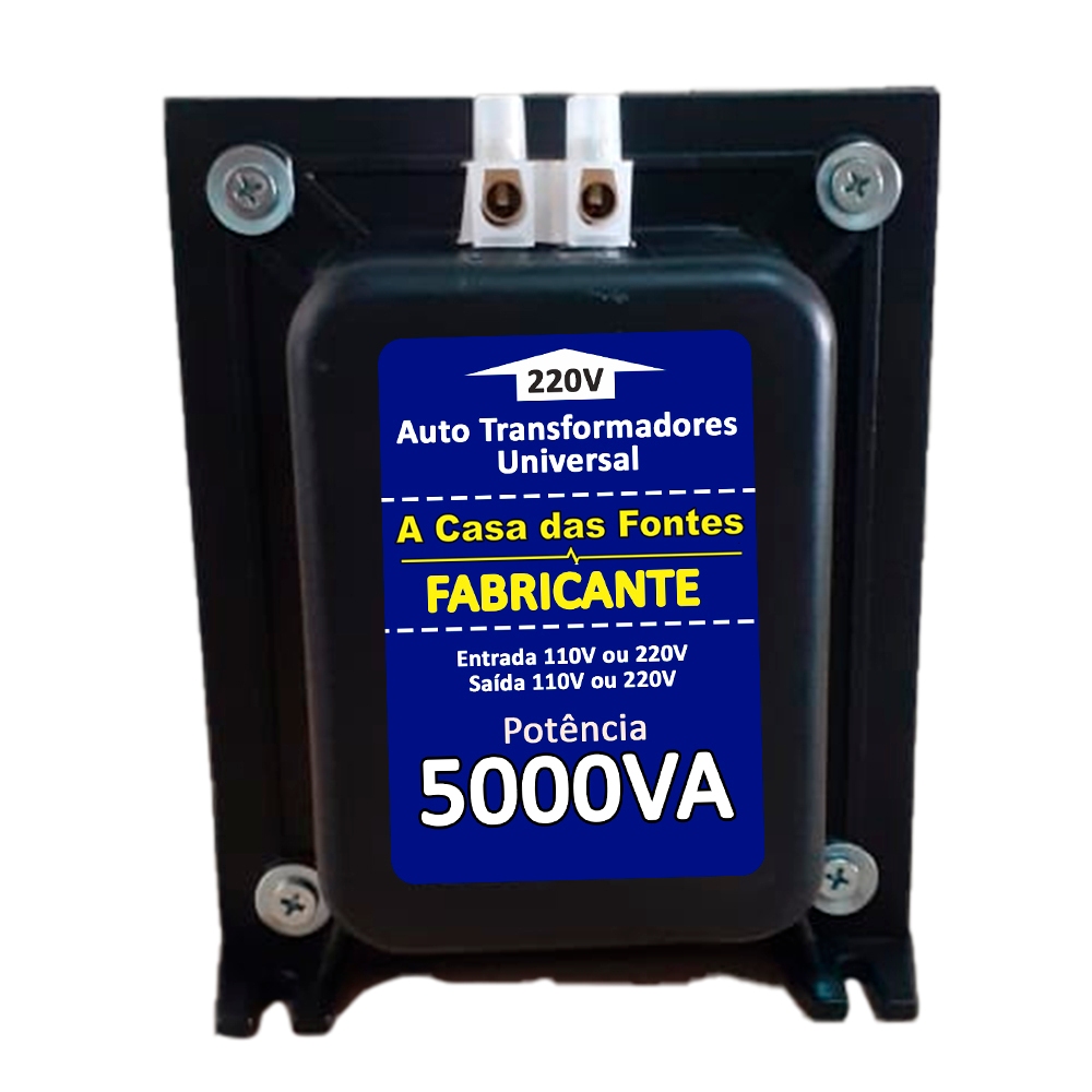 Transformador 5000 VA CONECTOR SINDAL Bivolt 110/220 E 220/110 A Casa dos Transformadores