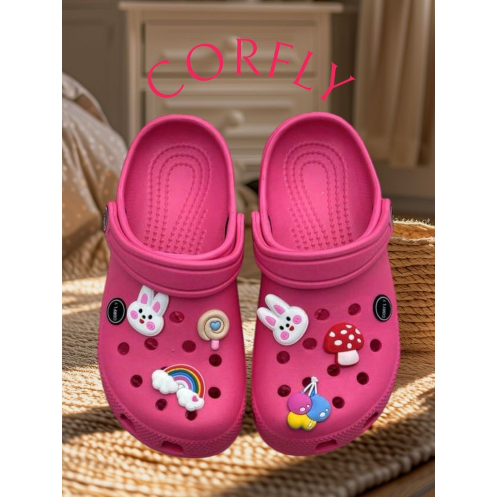 CORFLY Chinelos babucha de infantil COM PINGENTE