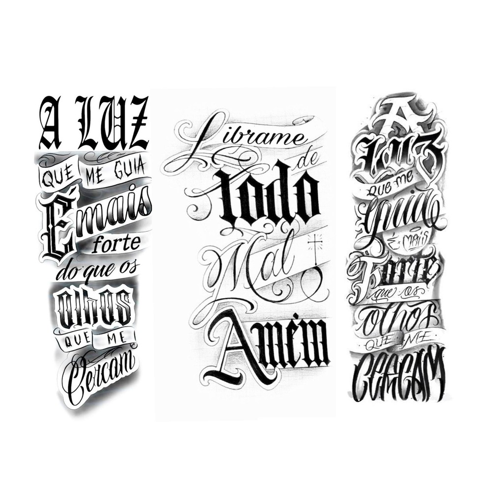 3 Tatuagens Temporaria Tema Frases