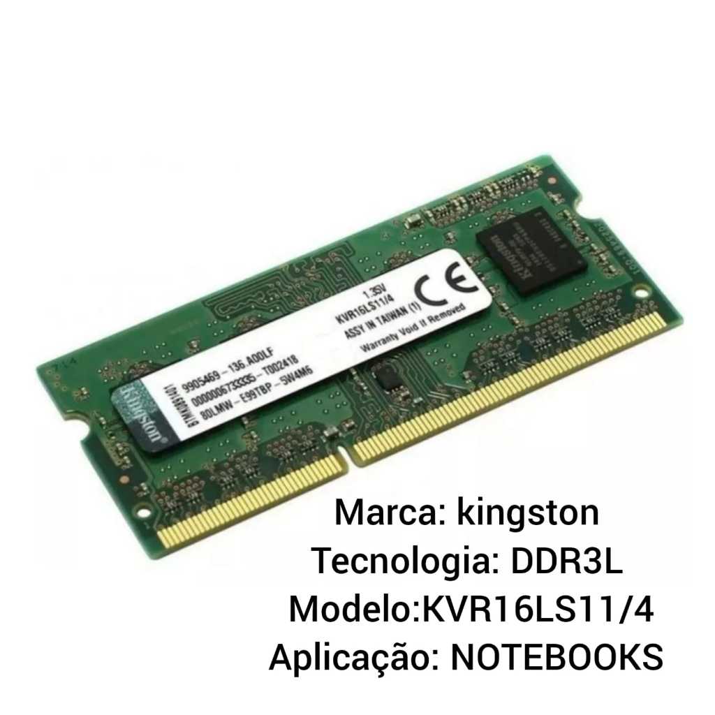 Memoria Ram Ddr3L notebook 4Gb KVR16LS11/4