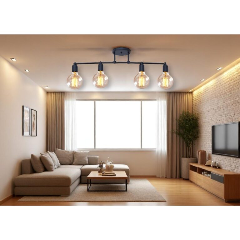 Trilho Spot 4 Lâmpadas Lustre Plafon Moderno Deco