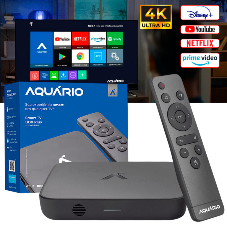 Smart Box TV Aquário STV-3000 Plus 4K Android 11 