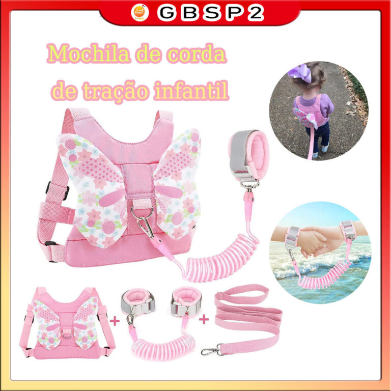 Coleira Infantil Mochila Guia De Segurança Anti P