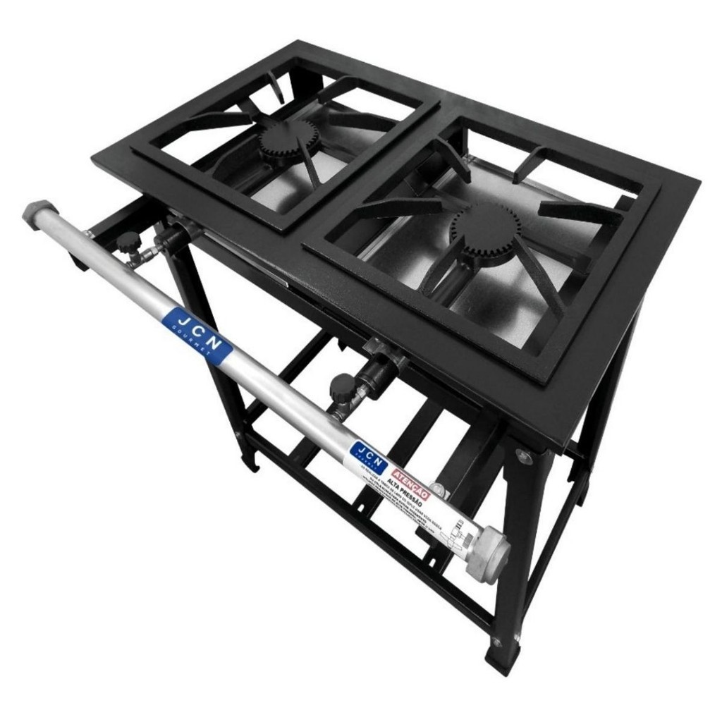 Fogão Industrial 2 Bocas 30×30 Alta Pressão Gás GLP P5 JCN Cozinha
