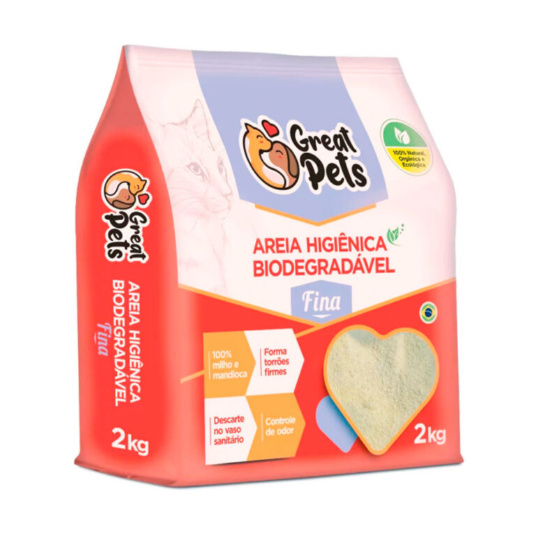 Areia Higiênica Biodegradável Para Gatos Great P