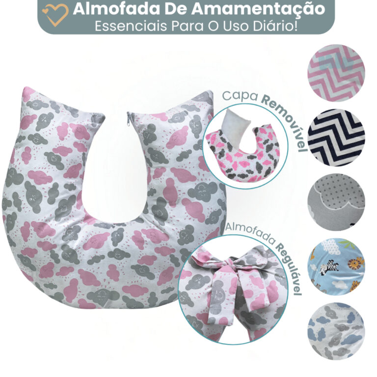 Almofada De Amamentação com ziper e Refil Varias