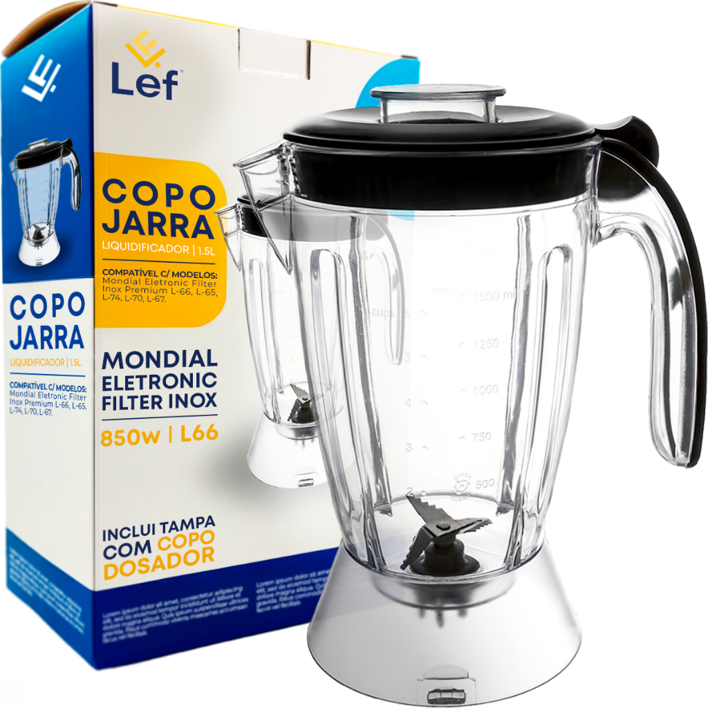 Copo P/liquidificador Eletronic Filter Premium Inox 850w L66