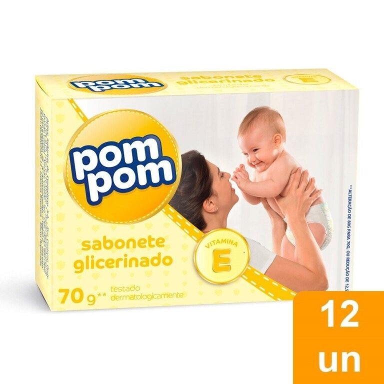 Sabonete Pom-Pom Glicerinado 70g Embalagem com 12 