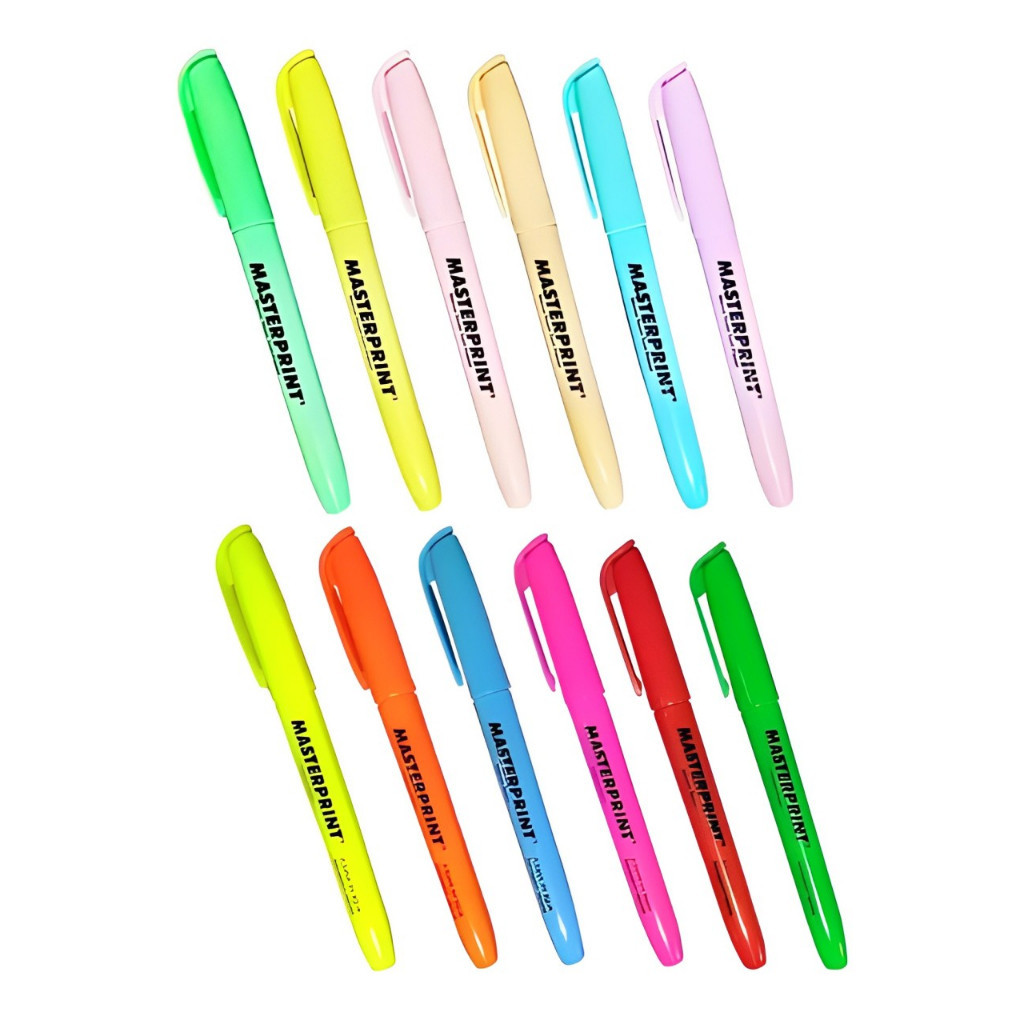 Kit Marca Texto Masterprint Com Cores Neon e Pastel Escolar Juvenil Unidades Disponíveis