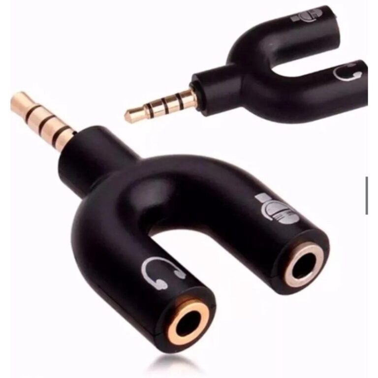 adaptador para fone headset microfone lapela p2 x 