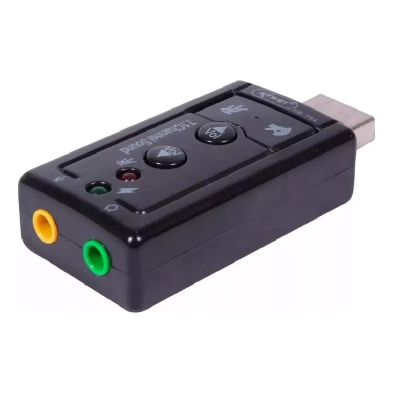 Placa De Som Usb 7.1 Adaptador Audio P2 P3 Pc Note