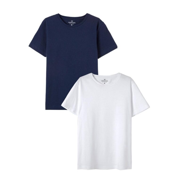Kit Com 2 Camisetas Básica Infantil Unissex Manga