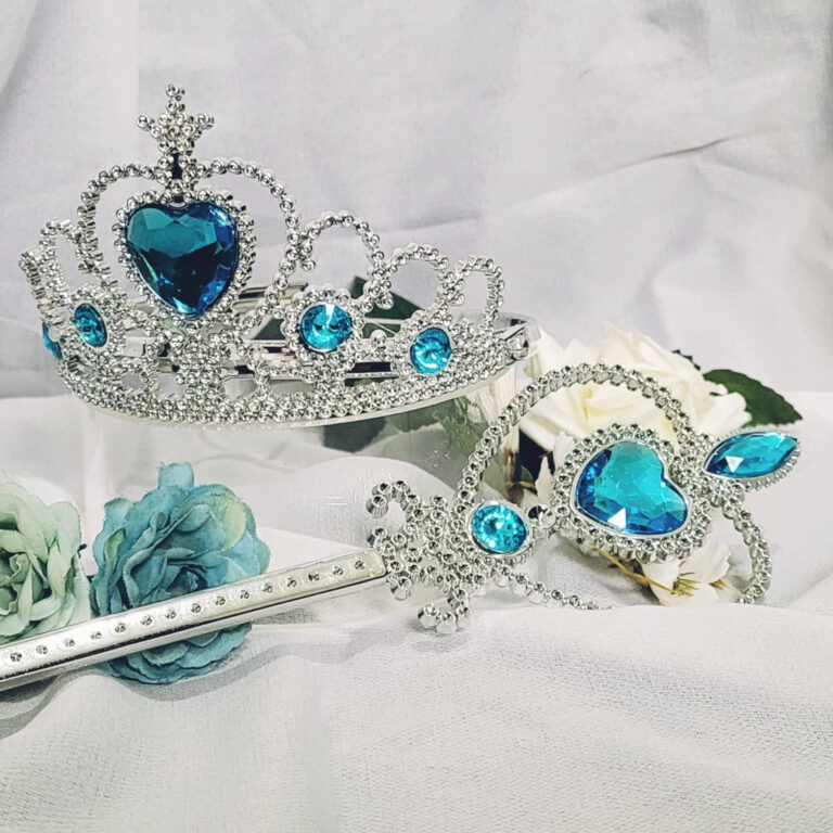 Kit Coroa E Varinha Magica Princesa Infantil Tiara